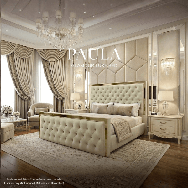 ฐานรองหัวเตียง 6 ฟุต WISDOM DESIGN FURNITURE รุ่น PAULA สีขาว